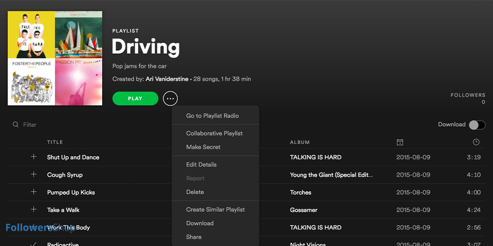 Spotify Creative Playlist Example